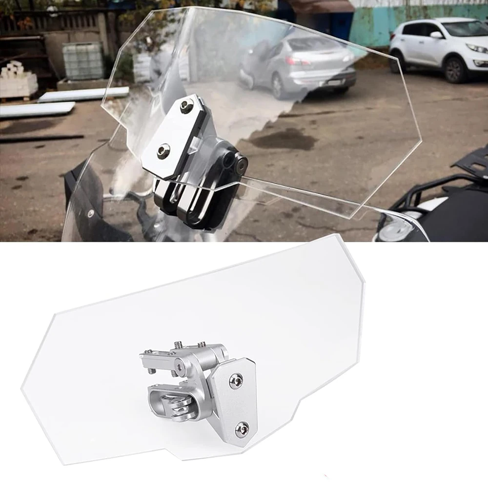 Universal Motorrad Klar Einstellbare Windschutzscheibe Windabweiser Windschutzscheibe Für Kawasaki BMW Ducati Honda Benelli Triumph Yamaha