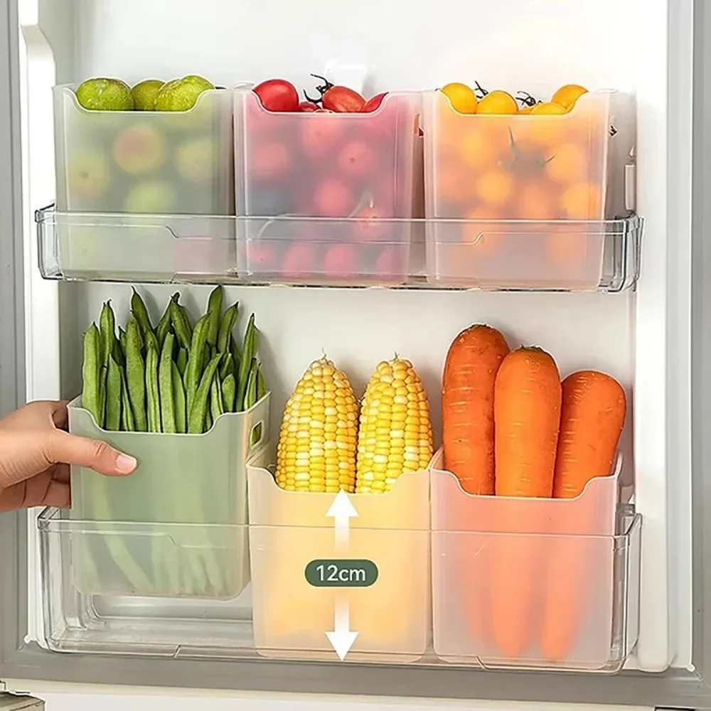 Fridge Side Door Storage Boxes Fridge Vegetable Fruit Separate Container Refrigerator Food Fresh Storage Boxes Kitchen Organizer