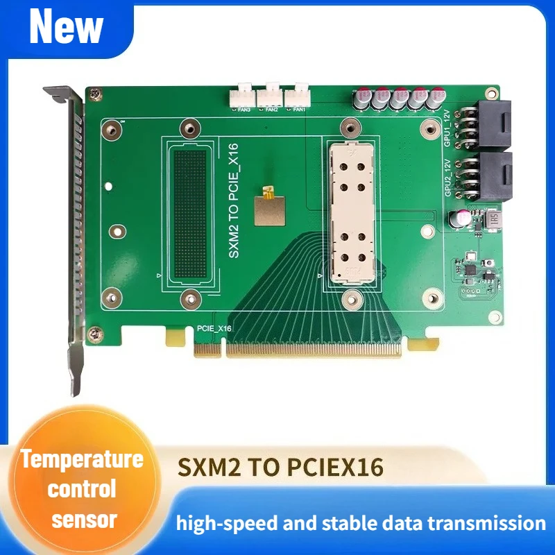 SXM2 To SFF-8654 Adapter Card Board for NVIDIA P100 V100 Module GPU Graphics Card Server With Tempareture Control Expansion Card view 6