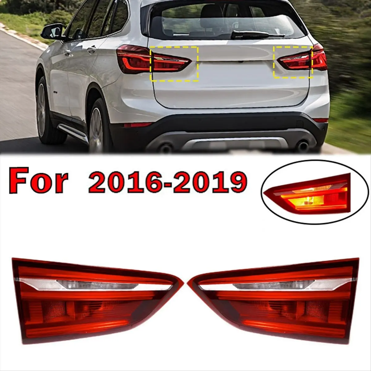 

Верхний правый светодиодный задний фонарь автомобиля, стоп-сигнал, сигнальная лампа 63217350698 для BMW X1 2016-2019