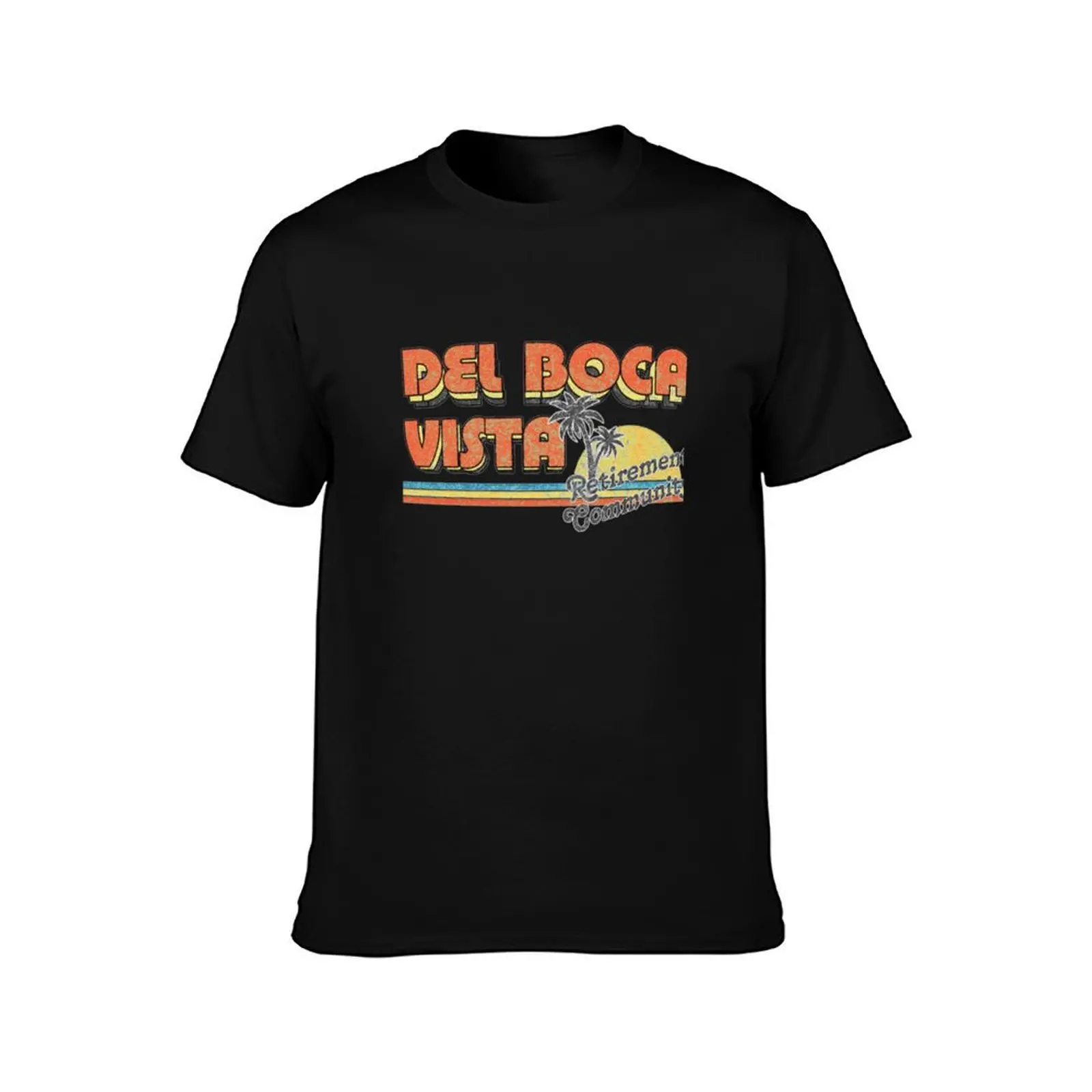 Del Boca Vista Faded T-Shirt Plus Size Basic Cotton T-Shirt