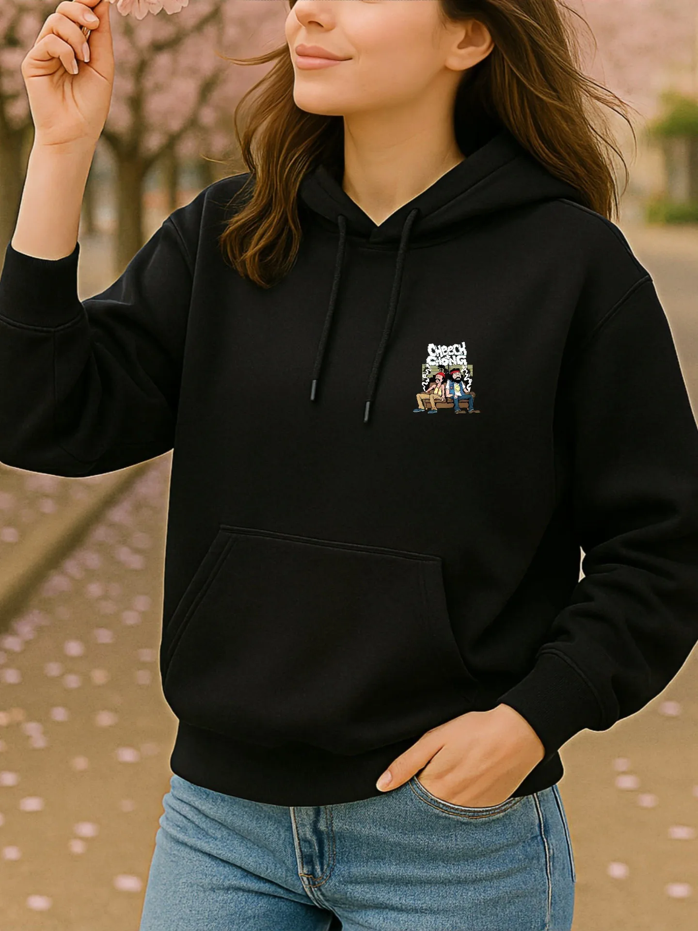 Grafik-Hoodie für Damen, Buchstabendruck, lässige Ästhetik, weicher Stoff, lässige Alltagskleidung, für Herren