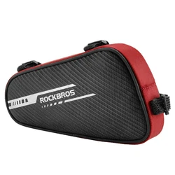 ROCKBROS Bike Saddle Bag MTB Road Cycling Reflective Twill Top Tube Triangle Bag Bicycle Handlebar Pouch Frame Front Tube Bag