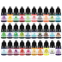 10 Colors/Set Translucent Concentrated Resin Colorant, Non-Toxic Epoxy Resin Pigment Dye Liquid for Resin Coloring, Jewelry Maki