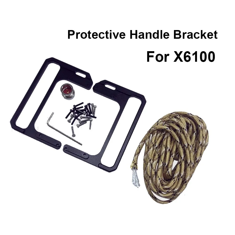 Radio Bracket Stand Holder for XIEGU X6100 HF Transceiver Side Handle Mount Outdoor Use CNC Aluminum Alloy Shield