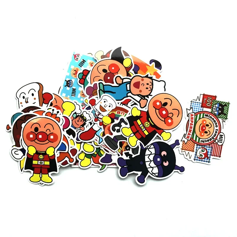 10/30/57 pièces dessin animé Anpanman autocollants imperméables pour valise Skateboard ordinateur portable bagages réfrigérateur téléphone voiture style bricolage décalcomanie