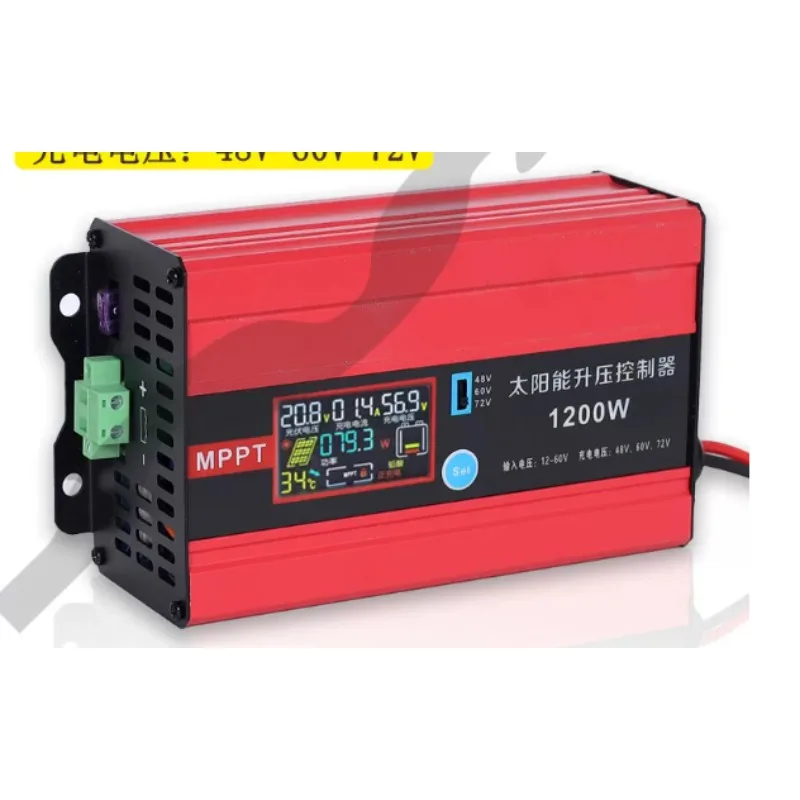 High Power 1200W Solar Regulator 12-60V Input Support 48/60/72V Battery RV Off-Grid Solar Charging Device