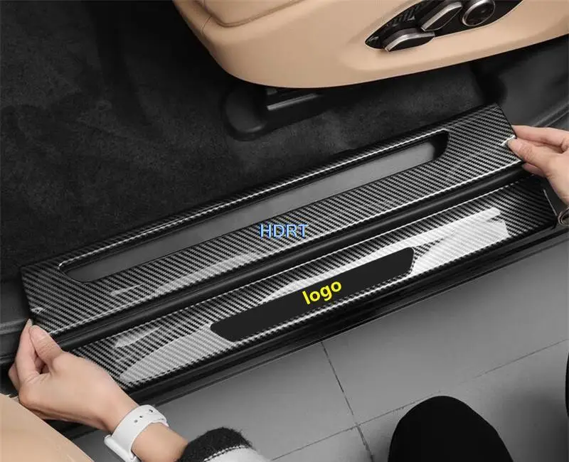 Car Styling For Huawei Aito M7 2022 + Door Sill Plate Welcome Pedal Rear Trunk Guard Cover Trim Protector Decoration Accessories