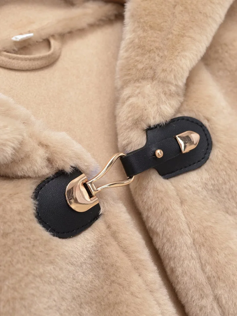 2025년 여성 가을/겨울 신상 패션 캐주얼 인조 모피 숏 헤어 슬리브리스 재킷 후드 베스트 코트