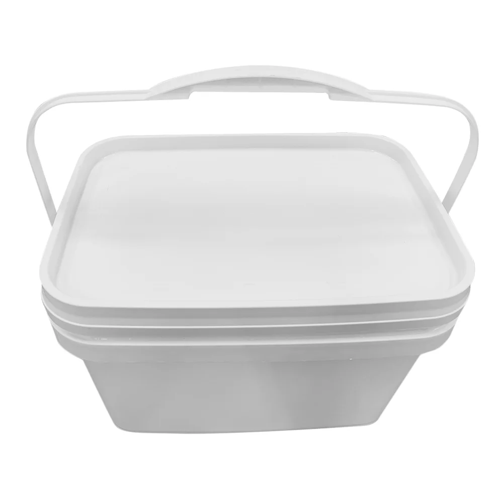 Contenedores de cubos de pintura para almacenamiento de alimentos, cubos de Camping, pigmento de pintura Pp con tapa