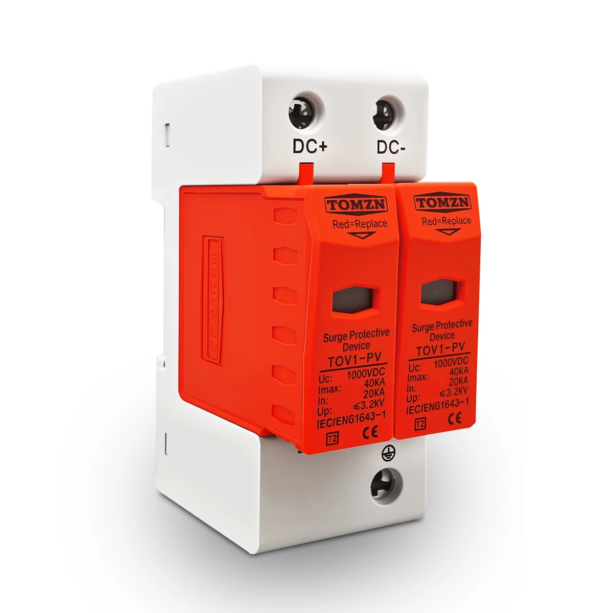 TOMZN DC SPD 1000V 20KA~40KA House Surge Protector Protective Low-voltage Arrester Device