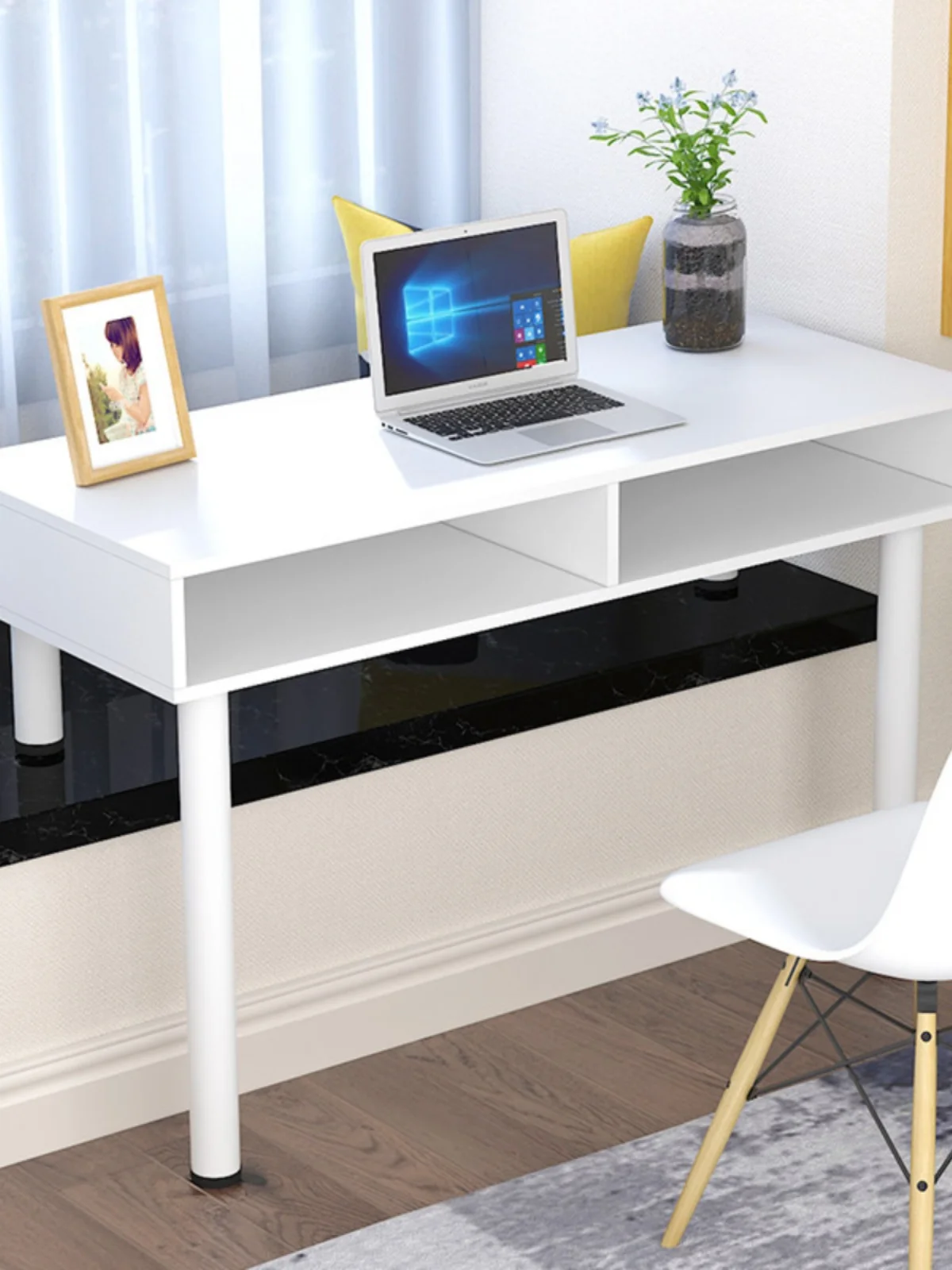 Solid wood bay window renovation desk computer work study table activity table length legs writing desk practical bedroom