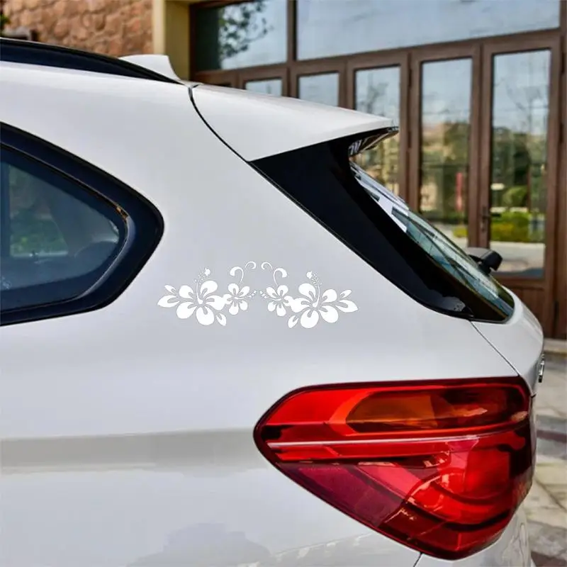 Flower Car Body Decals Anti-Scratch Decorative Stickers Flower Pattern Hood Decal Floral Bumper Stickers Self-Adhesive Side