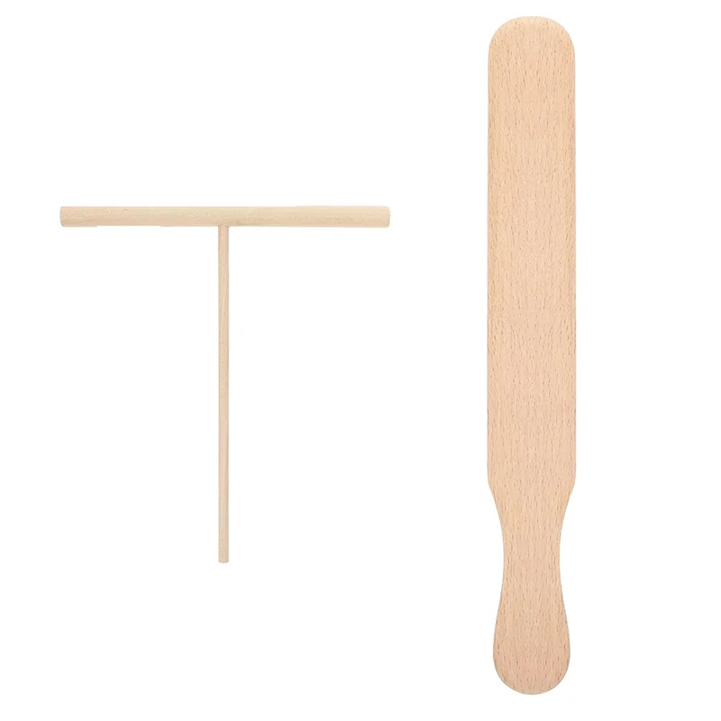 

A63X-Pancake Spreader Scraper Wooden Utensil Pancake Pancake Pan Set Baking Cooking Spatula Tool Scraper Wooden Rake