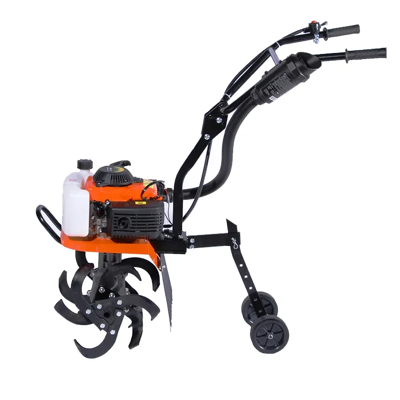 Agricultural micro-tiller, small multi-functional rotary tiller, household plowing garden hand-held tillage ditching