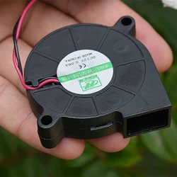 DC 12V-24V Brushless Centrifugal Worm Gear Fan 5012 Humidifier Micro Quiet Blower