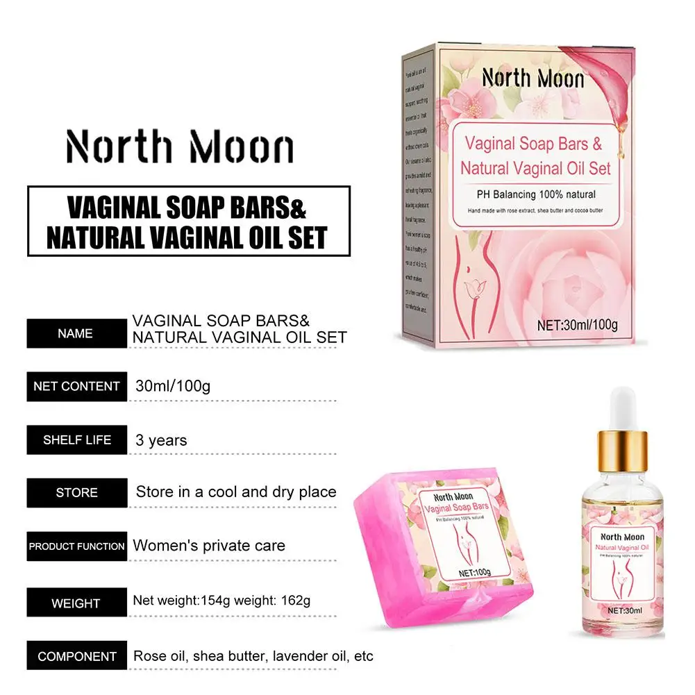 Soap Bars & Natural Yoni Oil Set, Natural Yoni Oil Vaginal Wash For Women , Feminine Wash Vaginial Deodorants PH Balance Elimina