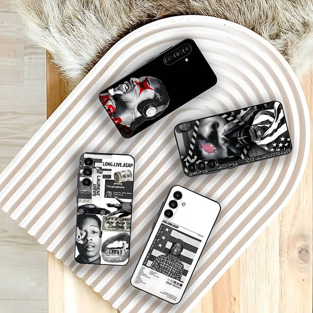 

A-ASAP Rocky Rapper cool Phone Case For Samsung Galaxy A73,31,32,72,41,53,52,71,22,5G,Note,J7,8,9 Soft Black Cover