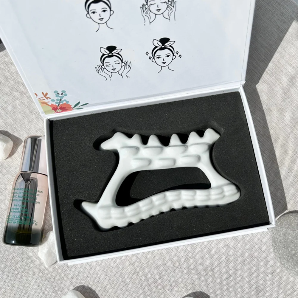 Strumenti Gua Sha in ceramica Face Lift Double Chin Remover massaggiatori più sottili per il viso Body Spa massaggiatore per Scratcher per la schiena per scolpire il corpo