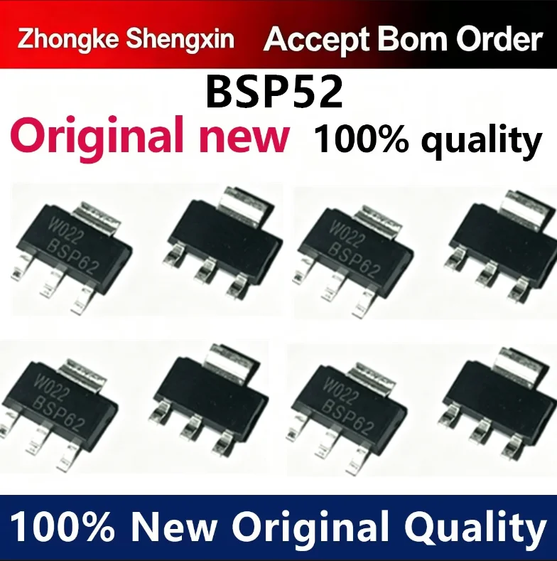 (5pcs-100pcs)Brand new original BSP52 BSP52115 Darlington transistor chip SOT-223