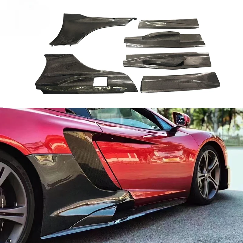 

675LT STYLE CARBON FIBER SIDE SKIRTS FOR MCLAREN MP4-12C P11 625C 650S 2012-2014