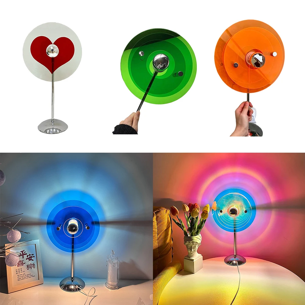 Nieuwe Usb Tafellamp Romantische Projector Lamp Met Aan/Uit Schakelaar Voor Fotografie Party Home Woonkamer Slaapkamer Decoratie