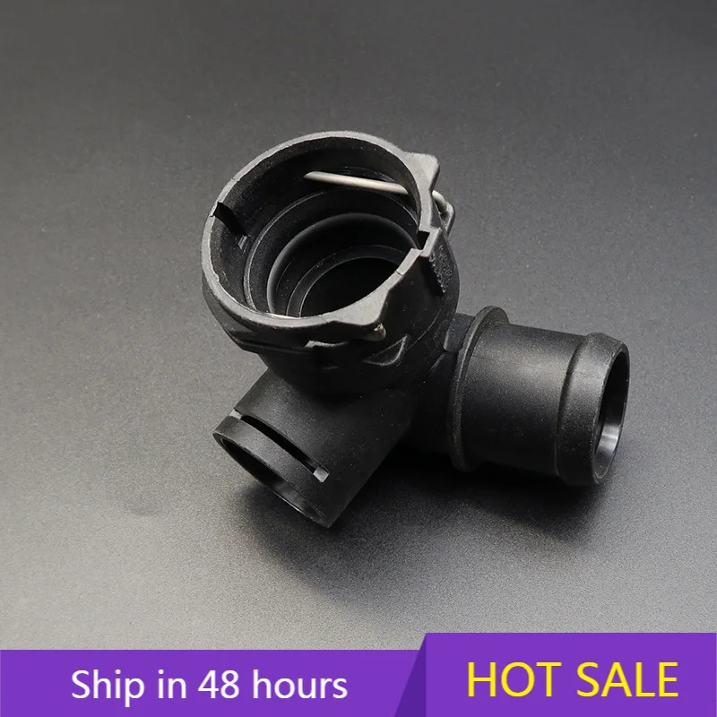 FOR Volkswagen Golf Engine Coolant Connection Pipe Connector 90° Black High Quality Durable Automotive Accessories 5Q0122291AK