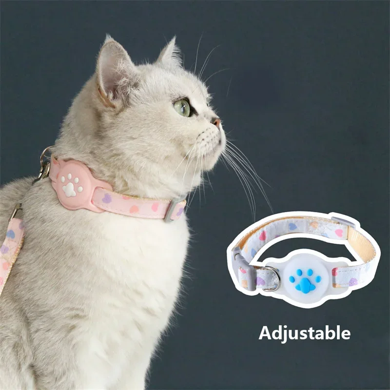 Cute Cartoon Noctilucent Adjustable Collar For Apple Airtag Location Tracker Dog Cat Anti-lost Protection Case For Airtag Collar