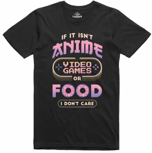 Hombre Anime Camiseta Gamer Manga Japonés Geek Corte Normal Camiseta