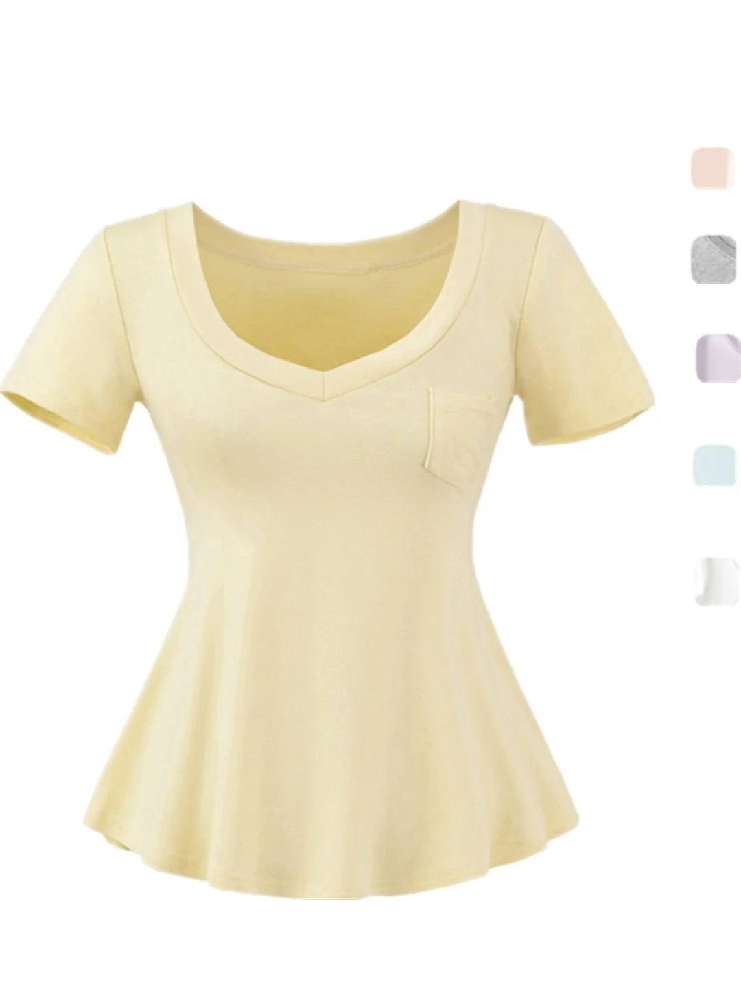 

Sweet Spicy Lazy Sexy Heart Collar Waist Cinched ort Sve T-irt ket Simple Versatile Street Sle Summer Top