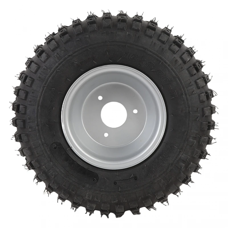 16X8-7 Band met Velg Vervanging 7 Inch Uitstekende Road Grip Lekvrije Go Kart Band voor Winkelwagen tuin Grasmaaier - afbeelding 2