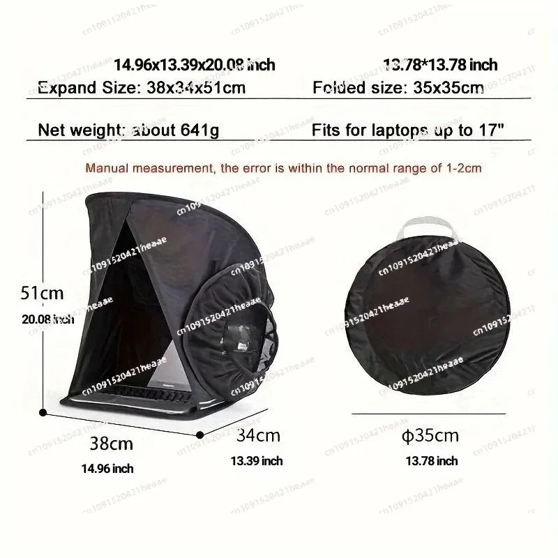 Suitable for  Foldable and portable glare screen Sun Shade. Shading, waterproof, dustproof Shield for Laptop