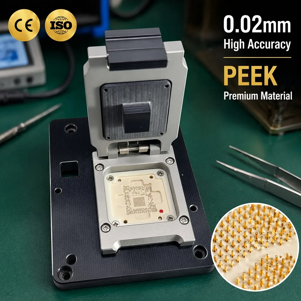 Custom  Test Socket, Manual Programming Burn-in Test Jig for Semiconductor Chip Testing