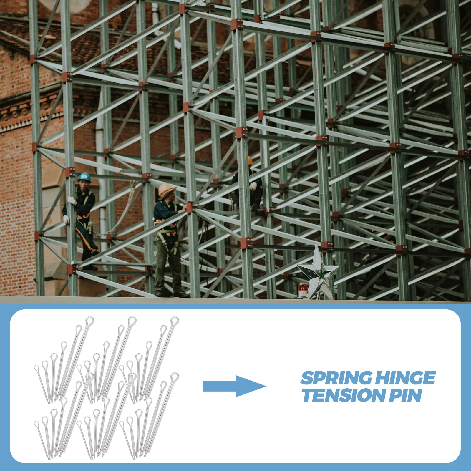 

1 Box Stainless Steel Cotter Pins Spring Cotter Pin Clips Fasteners for Trailer Hitch Tractor Mower Automotive Mechanics Pin Kit