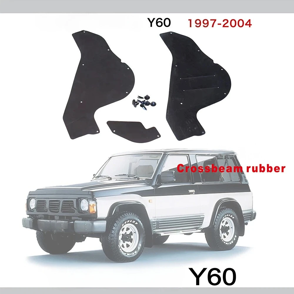 

Mudguards For Nissan Patrol Y60 Crossbeam Rubber Accessories Patrol Y60 Fender Beam Protective Gasket