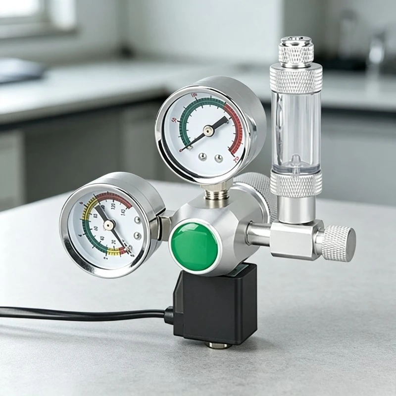 Aquarium CO2 Regulator Double Gauge Solenoid Bubble Counter DIY System for Planted Tank Fish Tank
