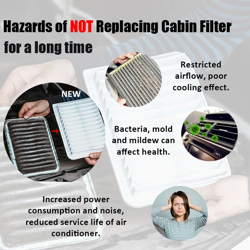 Car Activated Carbon Cabin Filter For Jeep Grand Cherokee 2 3 WJ WG WH WK 4.0L 4.7L 5.7L 05013595AA 05013595AB 82204691 82208300