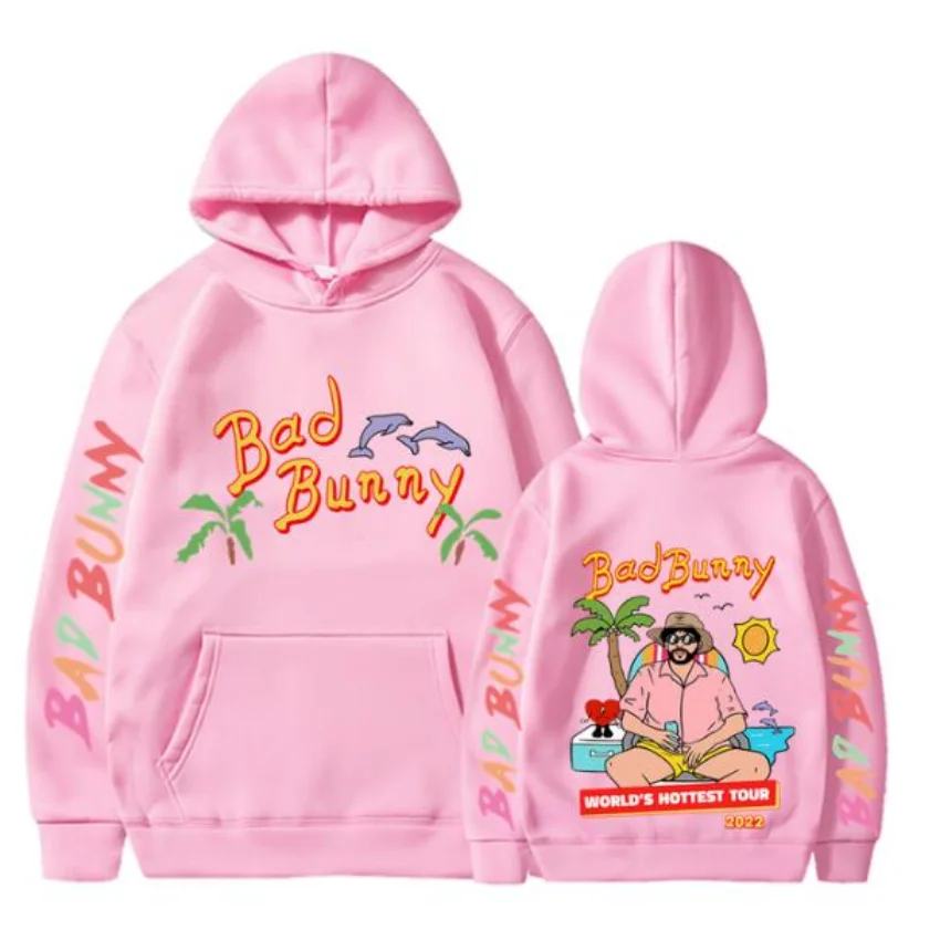 Bad Bunny Hoodie Women Men Hooded Sweatshirt Streetwear Oversized Long Sleeve Fashion Harajuku Pullovers Clothes for Teens