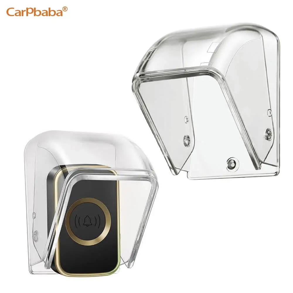 Doorbell Case Rain Cover Waterproof Cover For Wireless Doorbell Button Smart Ring Chime Button PC Transparent Outdoor Rain Cover