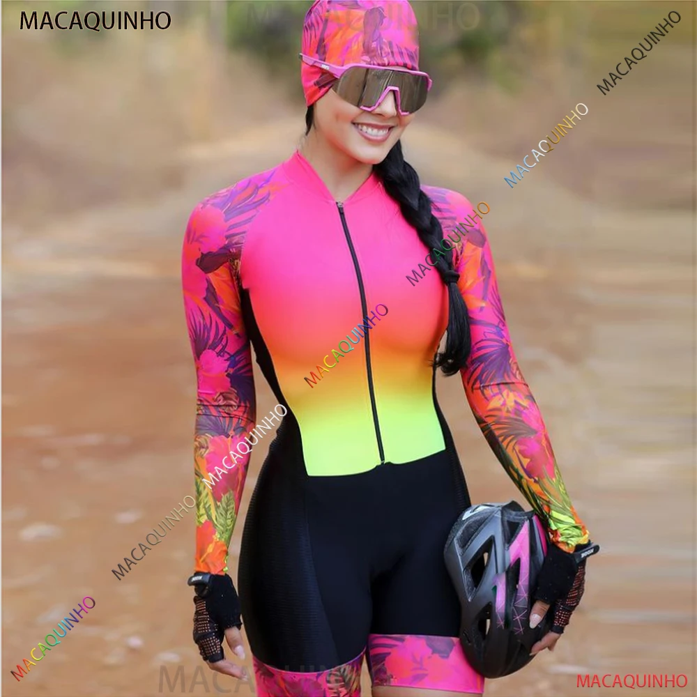 

Female Long Sleeve Cycling Monkey Jumpsuit Summer Overalls Mountain Bike Clothing Bicycle Set Swimming Skinsuit