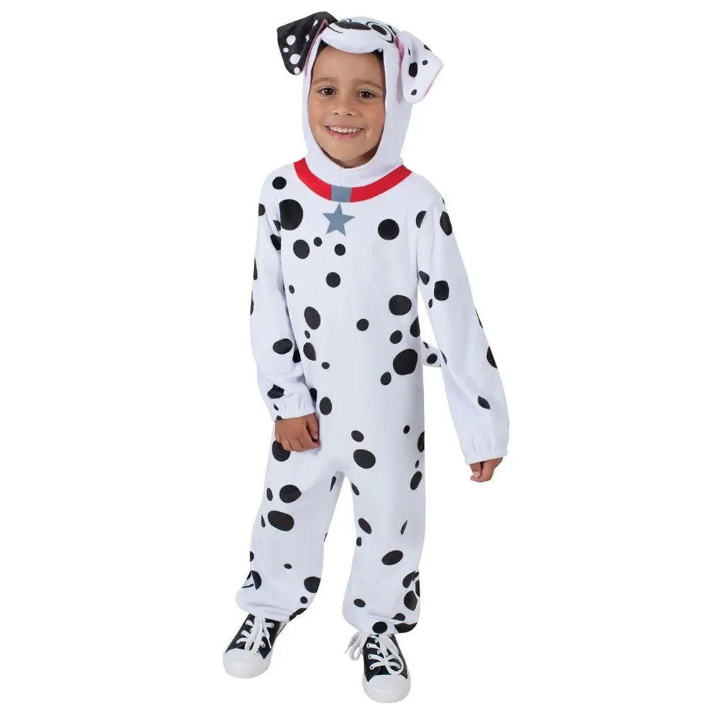 Kids Boys Girls Dalmatians Lovely Dog Animal Costumes Themed Cosplay Fancy Dress Halloween Party Costume