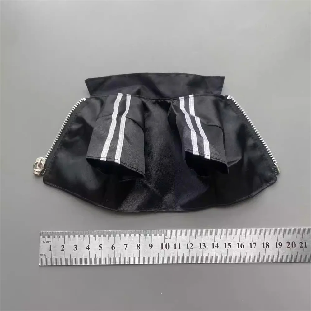 

1/6th Black Short Sleeves Coat Tops with Zipper can be Moved Accessories For 12" Doll Figure Collect DIY ZYTOYS