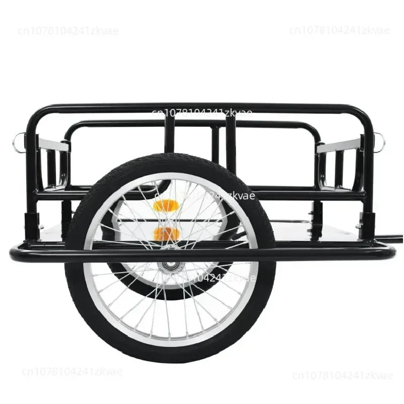 Foldable Cargo Bicycle Trailer Outdoor Fishing Riding Rear Hanging Cargo Bucket Bicycle Traction Tool Car