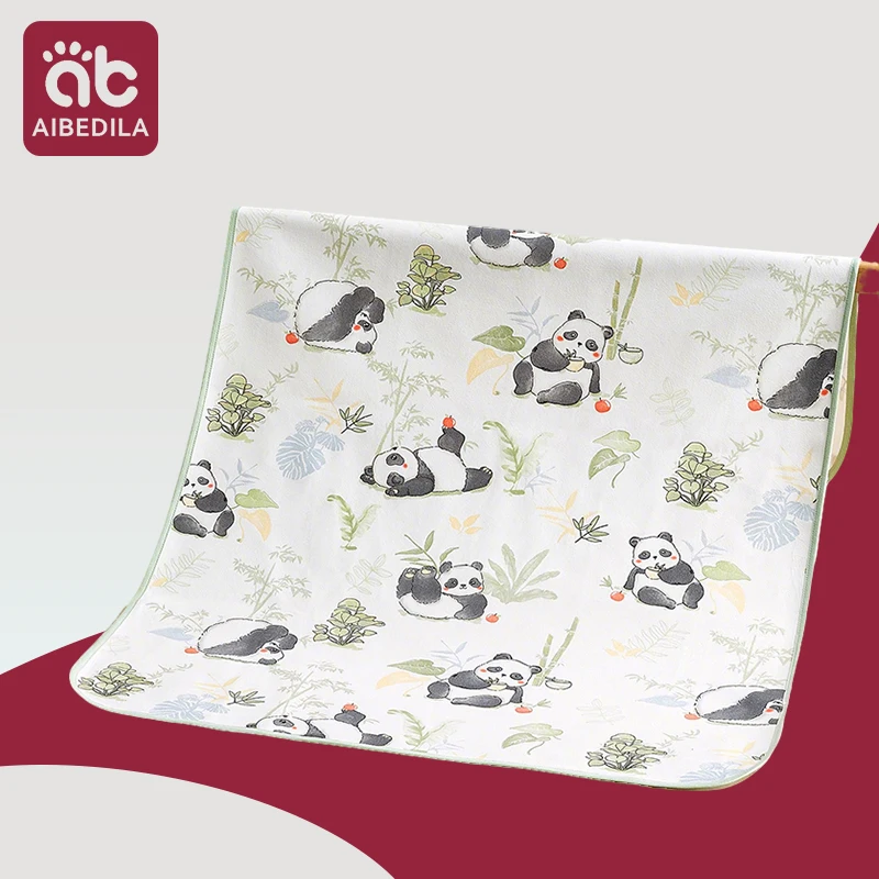 60x90cm Cartoon Dino Heart Diaper Mat Waterproof Washable Changing Pads for Night and Menstrual Protection Baby Care