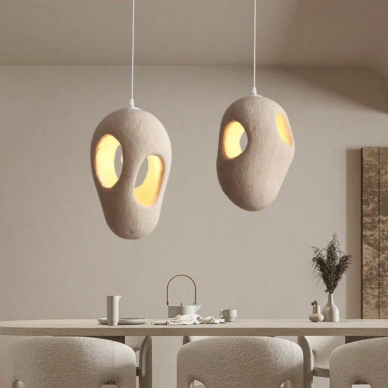 Modern Wabi Sabi LED Pendant lights for Dining tables bars Bedrooms Coffee shops Decorations rock Chandeliers lighting Fixtures