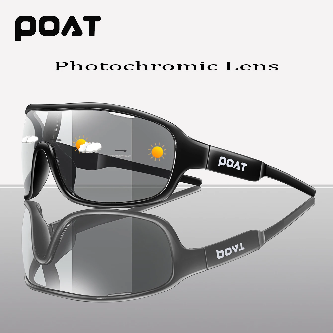 

Солнцезащитные очки POAT Fashion Photochromic для велоспорта, спортивные очки в полной оправе для бега, велоспорта, пешего туризма и рыбалки, унисекс
