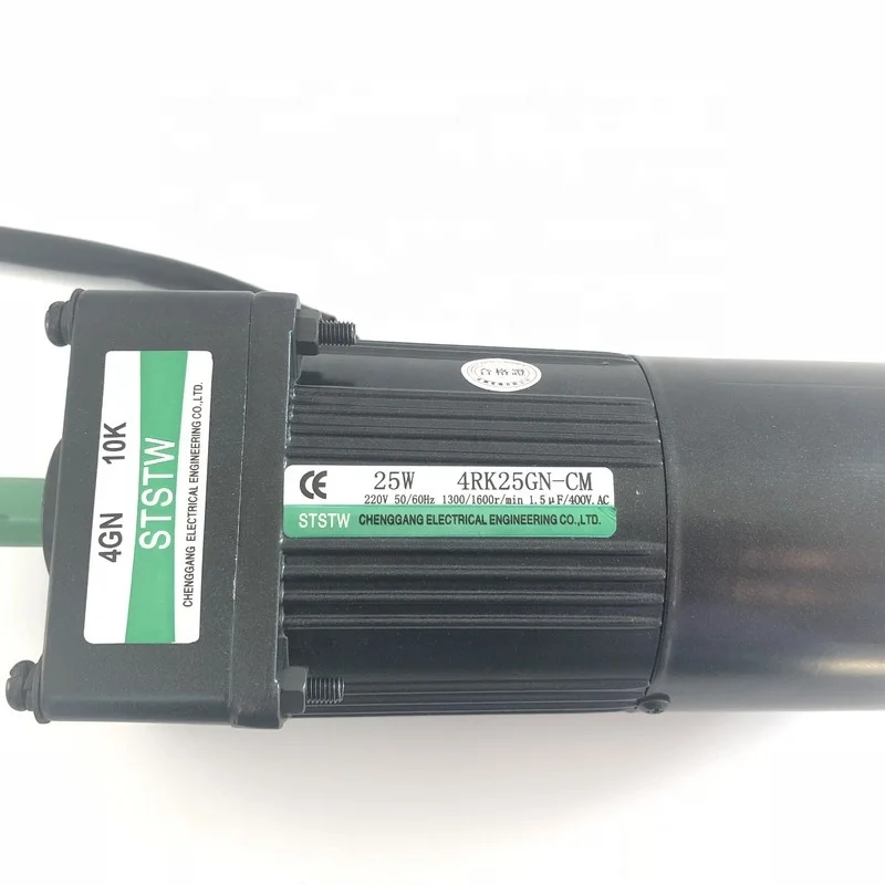 자기 브레이크가 있는 25W AC 모터 단상 220v 50rpm