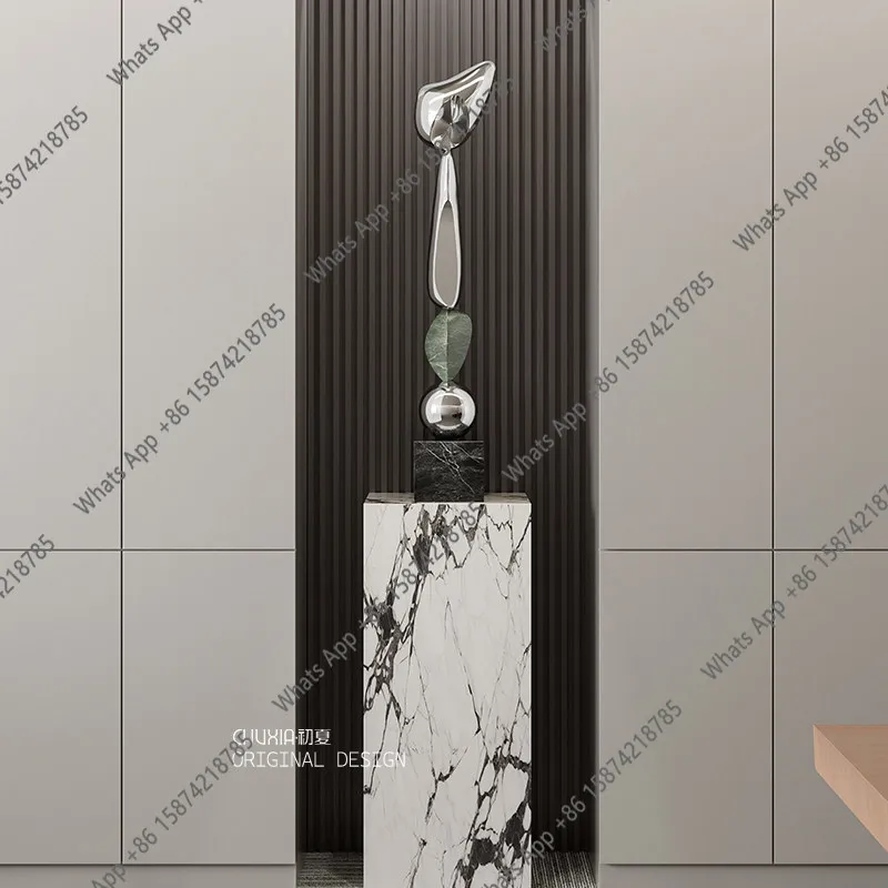 Vb Light Luxury Entrance Niche Slender Vertical High Ornament Art Sculpture High-end Hotel Living Room Floor Decoration