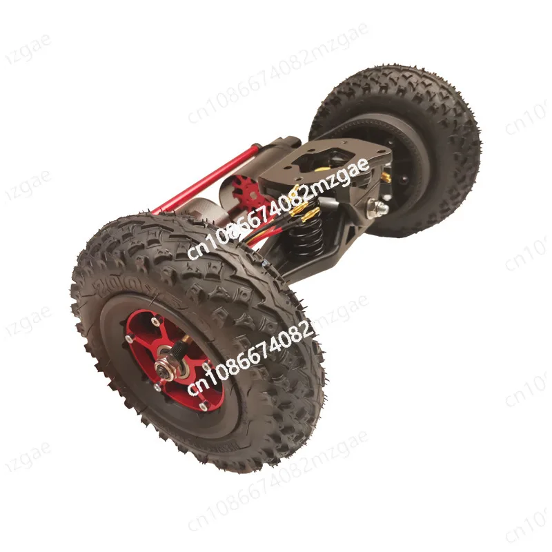 Aluminum alloy electric skateboard power kit accessories, motor wheel three bar bracket synchronous wheel belt protective cover
