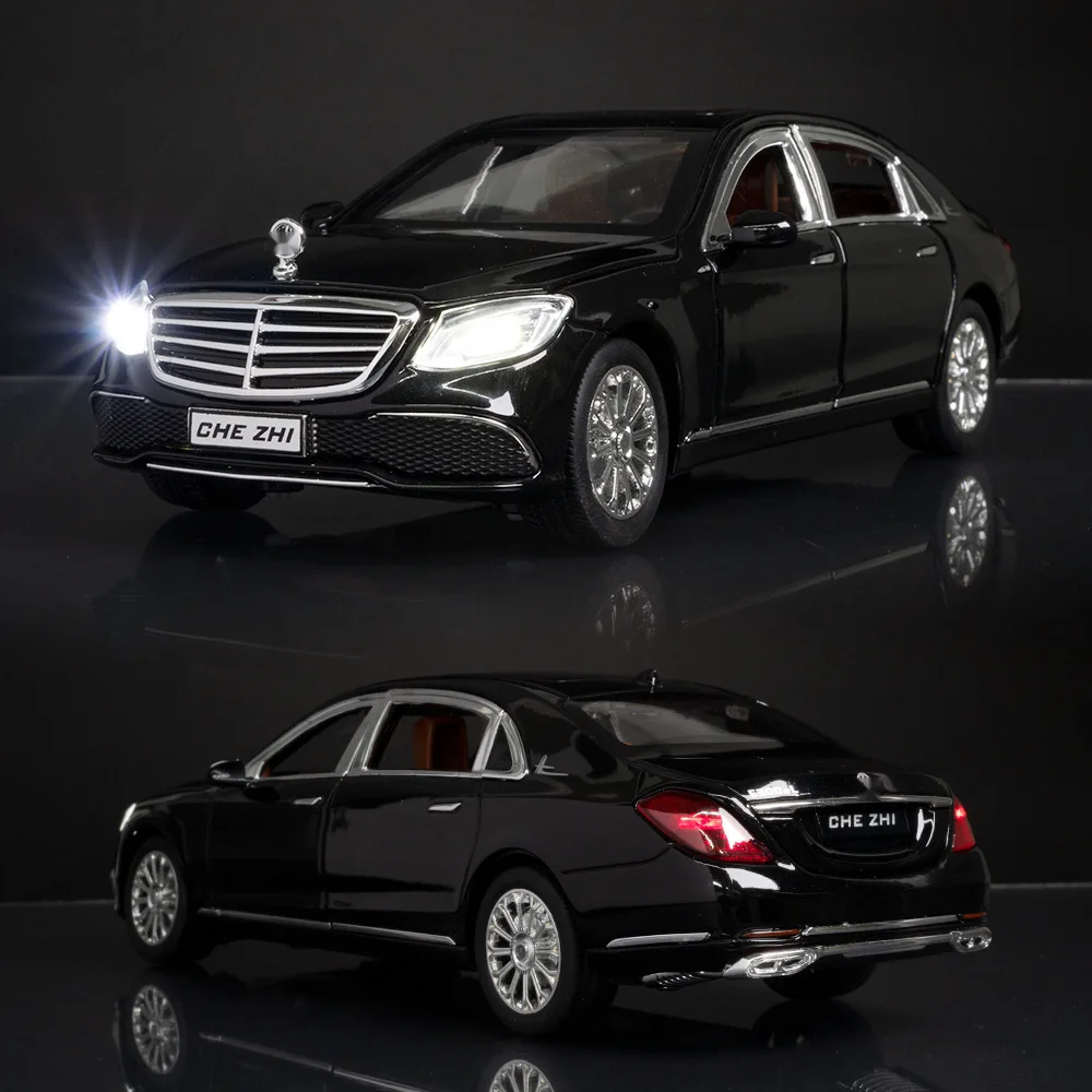 1:24 e300esl alta simulação diecast metal liga modelo carro som luz puxar para trás coleção crianças brinquedos presentes